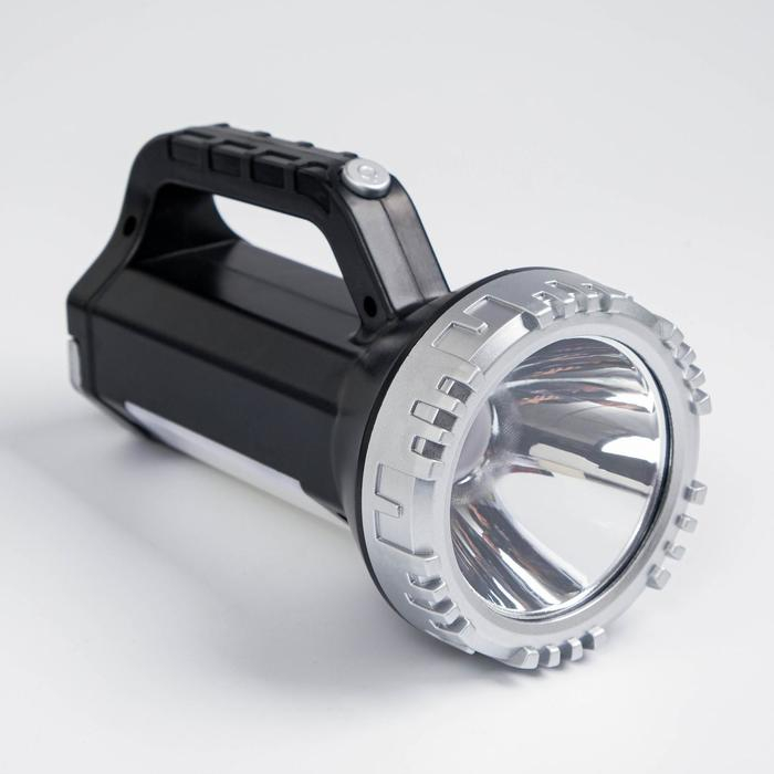 Фонарь светодиодный аккумуляторный ручной, 5 Вт, 11 х 17 см, серый Фонарь светодиодный аккумуляторный ручной, 5 Вт, 11 х 17 см, серый