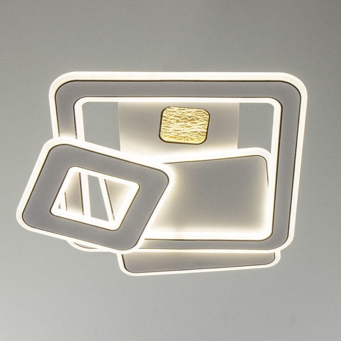 Люстра с ПДУ Люстра с ПДУ "Куб" LED 160Вт чёрно-белый 48х49,5х6 см BayerLux