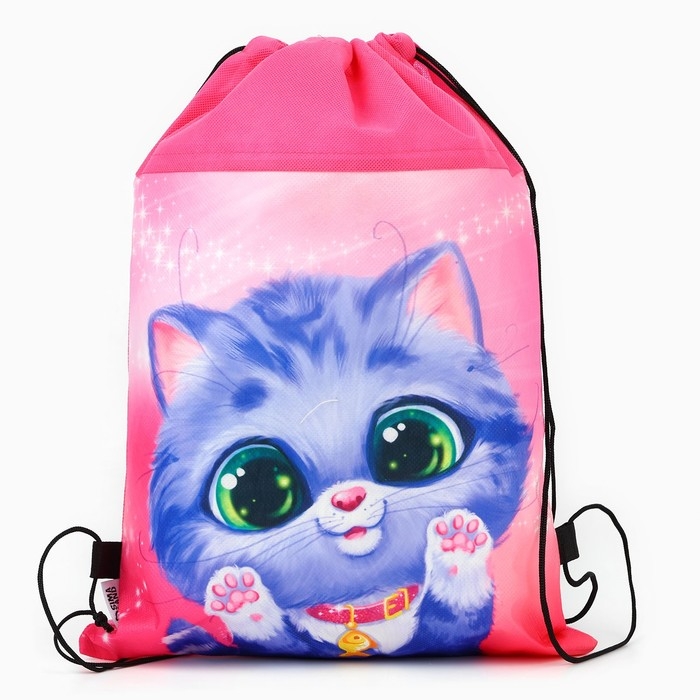 Мешок для обуви «Милый котёнок» нетканное полотно, размер 30 х 40 см Мешок для обуви «Милый котёнок» нетканное полотно, размер 30 х 40 см