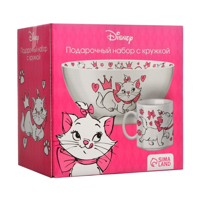 Набор детской посуды, 2 предмета: салатник, кружка Набор детской посуды, 2 предмета: салатник, кружка "Кошечка Мари", Коты Аристократы