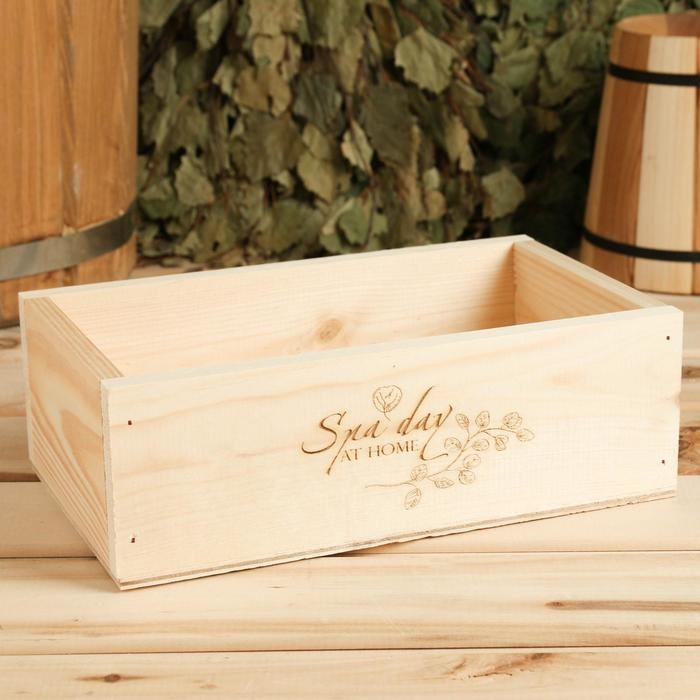 Ящик деревянный Ящик деревянный "Spa day at home", 24.5×14×8 см, микс