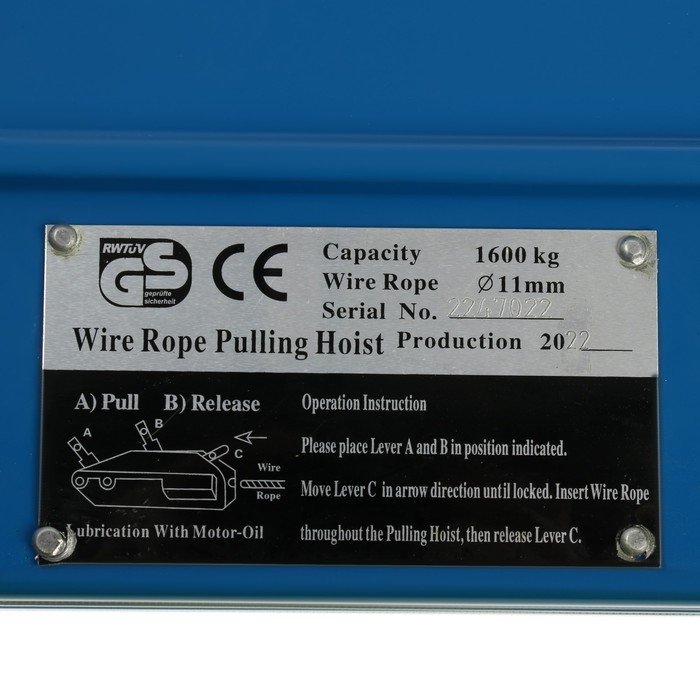 Лебёдка рычажная тросовая МТМ ТУНДРА, трос d = 11 мм, 20 м, подъём 1.6 т, нагрузка до 2 т Лебёдка рычажная тросовая МТМ ТУНДРА, трос d = 11 мм, 20 м, подъём 1.6 т, нагрузка до 2 т