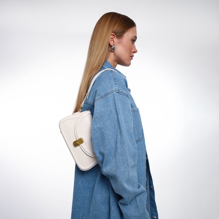 Сумка женская TEXTURA, мессенджер, средний размер, цвет молочный Сумка женская TEXTURA, мессенджер, средний размер, цвет молочный