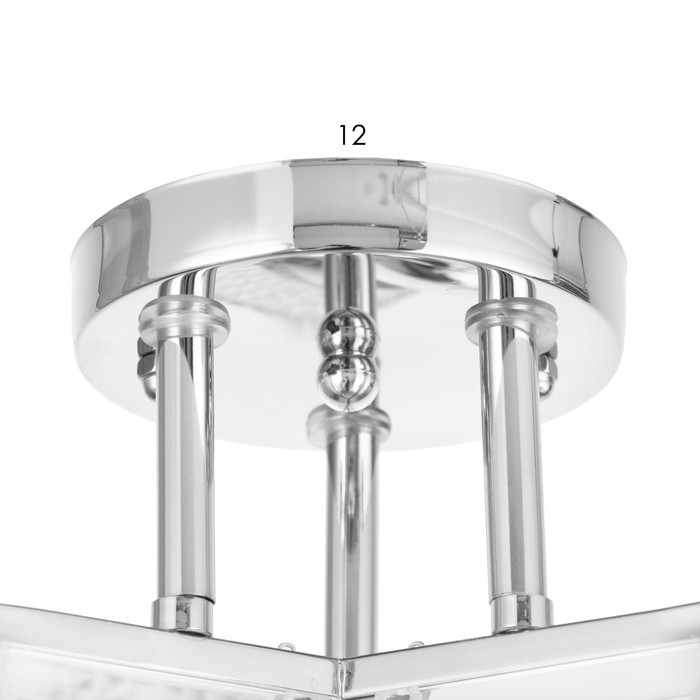 Люстра потолочная Люстра потолочная "Амис" E27 3х40Вт хром 47х47х22см