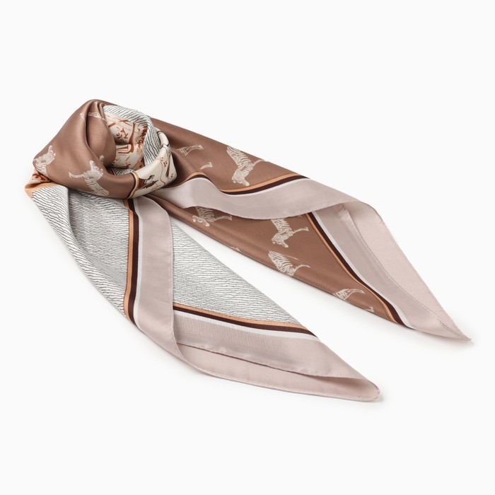 Платок женский MINAKU р-р 70*70 см, цв. коричневый Платок женский MINAKU р-р 70*70 см, цв. коричневый