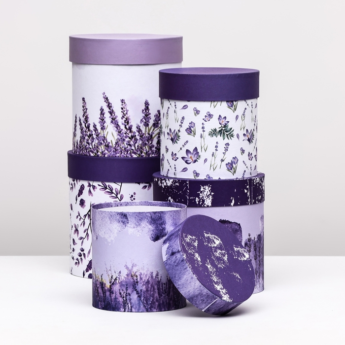 Набор шляпных коробок 5 в1 Набор шляпных коробок 5 в1 "Вдохновение", 20 х 20 - 15 х 15 см