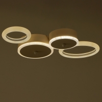 Люстра с ПДУ 2034/2 LED 66Вт белый 45х32х4,5 см BayerLux