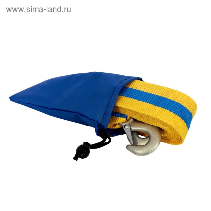 Трос буксировочный Goodyear 5 т, 5 м х 5 см, 2 крюка, сумка мешок Трос буксировочный Goodyear 5 т, 5 м х 5 см, 2 крюка, сумка мешок