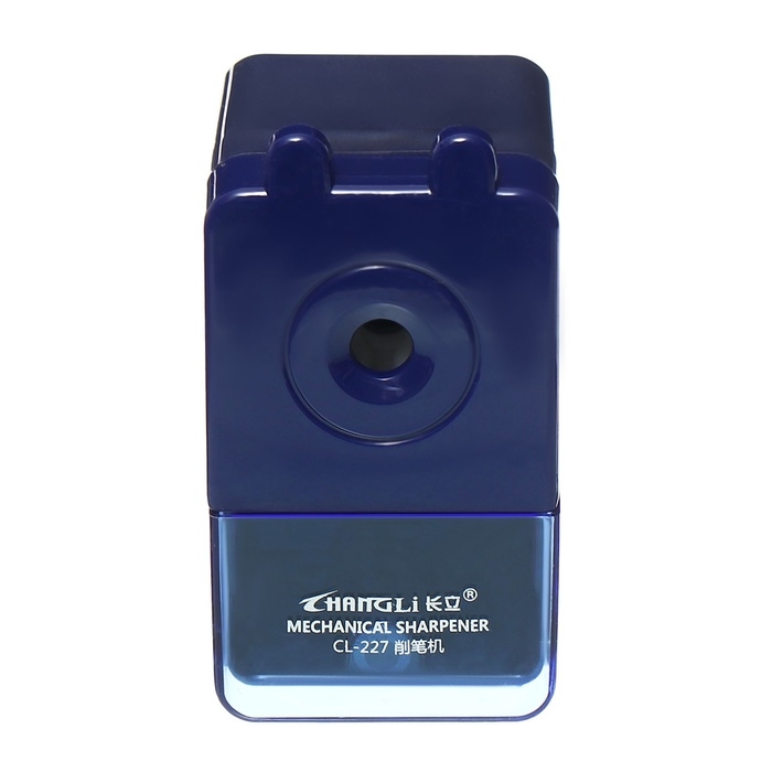 Точилка механическая с контейнером Классика Синий