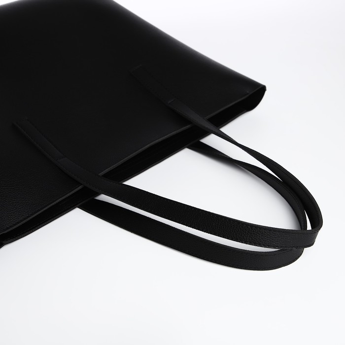 Сумка-шопер женская, TEXTURA, большой размер, цвет чёрный