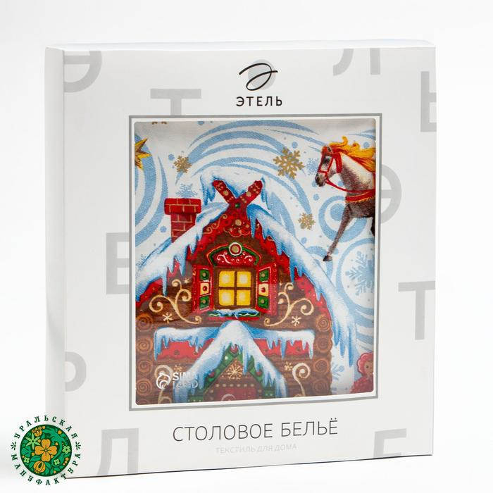 Скатерть новогодняя Этель "Новогодняя сказка" 150х110см +/-3см с ГМВО, хл100%
