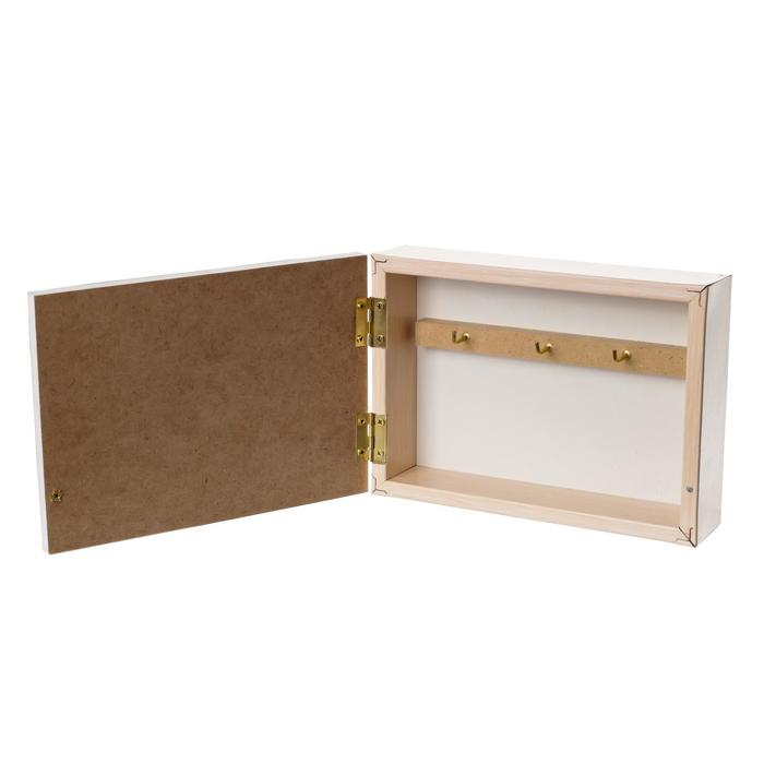 Ключница Ключница "Меловка" белый 12х17 см МИКС