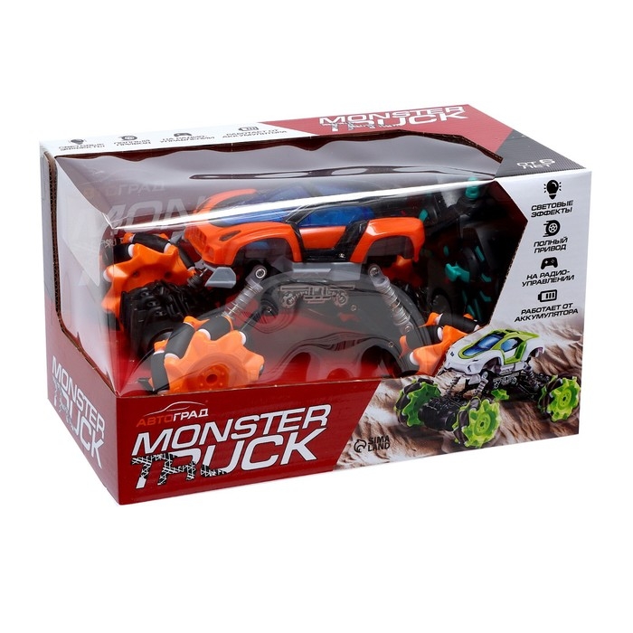 Джип радиоуправляемый DRIFT, 4WD, дрифт, работает от аккумулятора, цвет оранжевый Джип радиоуправляемый DRIFT, 4WD, дрифт, работает от аккумулятора, цвет оранжевый