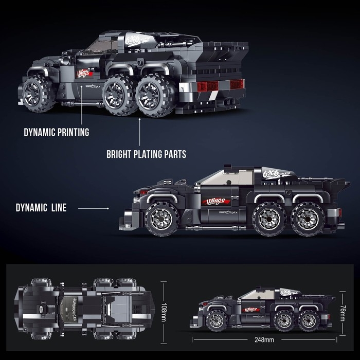 Конструктор Гонка &laquo;Тёмный бык&raquo;, 650 деталей