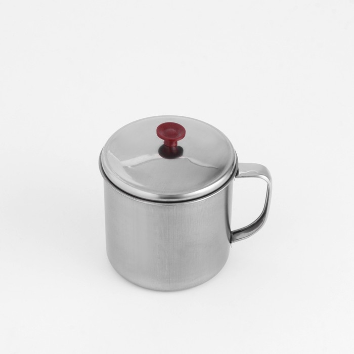 Кружка из нержавеющей стали с крышкой «Вестерн», 620 мл, цвет хромированный Кружка из нержавеющей стали с крышкой «Вестерн», 620 мл, цвет хромированный