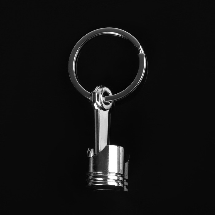 Брелок для ключей Cartage, поршень, металл, хром Брелок для ключей Cartage, поршень, металл, хром
