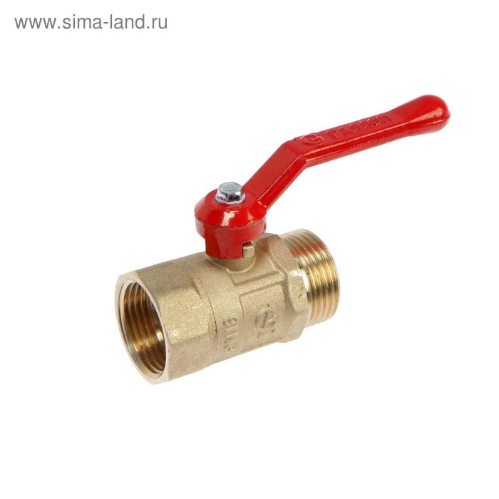 Кран шаровой Кран шаровой "ГАЛЛОП" ПРАКТИК DN-25 121, внутренняя/наружная резьба 1", ручка