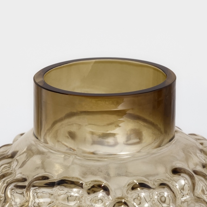 Ваза для цветов «Мальва» из темного прозрачного стекла 20 х 18 х 18 см Ваза для цветов «Мальва» из темного прозрачного стекла 20 х 18 х 18 см