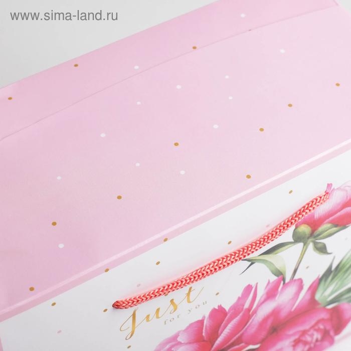 Пакет—коробка, подарочная упаковка, «Just for you», 23 х 18 х 11 см Пакет—коробка, подарочная упаковка, «Just for you», 23 х 18 х 11 см