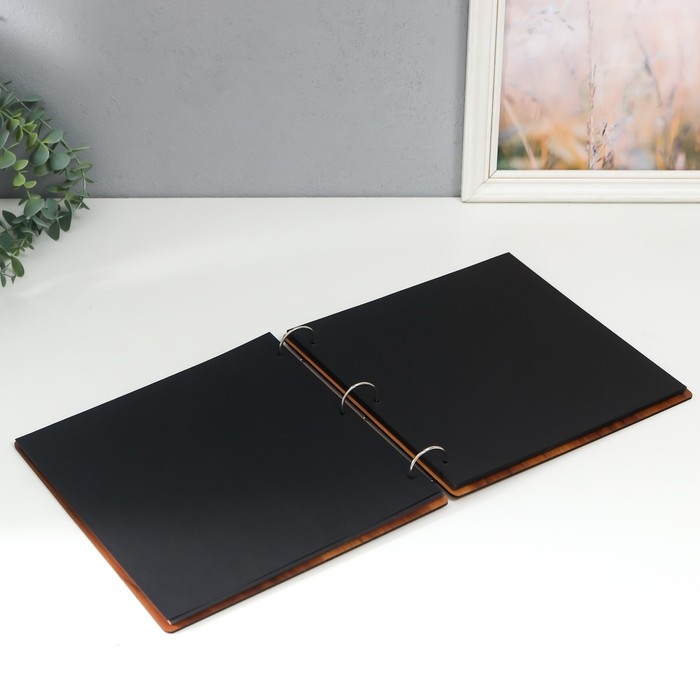 Фотоальбом 30 листов Фотоальбом 30 листов "Сердечные одуванчики" (уголки+кольца) 26х26х2 см