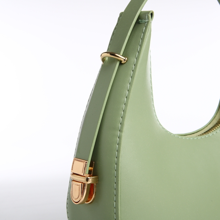 Сумка женская багет на молнии, цвет зелёный Сумка женская багет на молнии, цвет зелёный