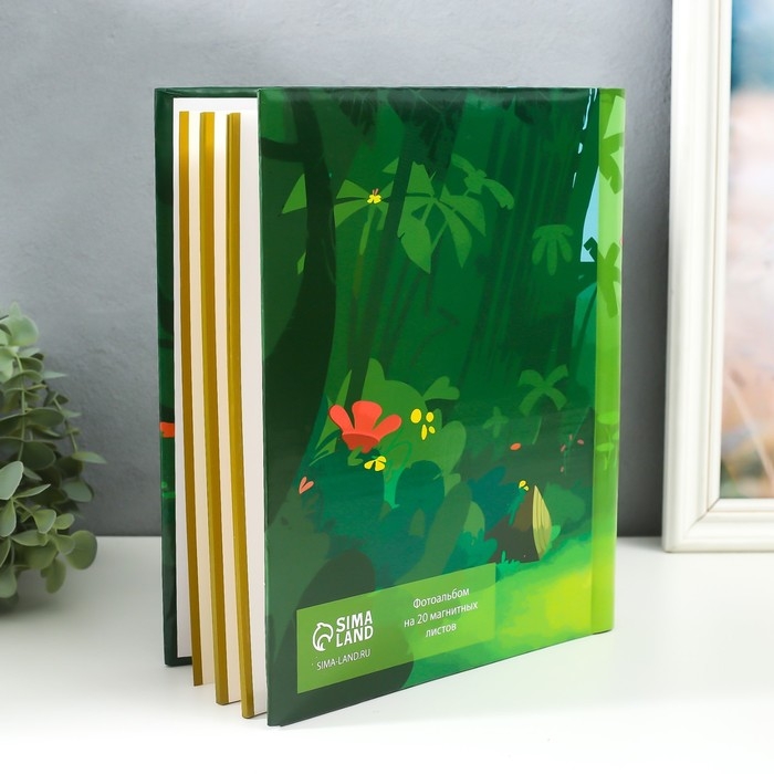 Фотоальбом магнитный 20 листов  Фотоальбом магнитный 20 листов "Лемур. Опачки, фоточки!" 29х24х2 см