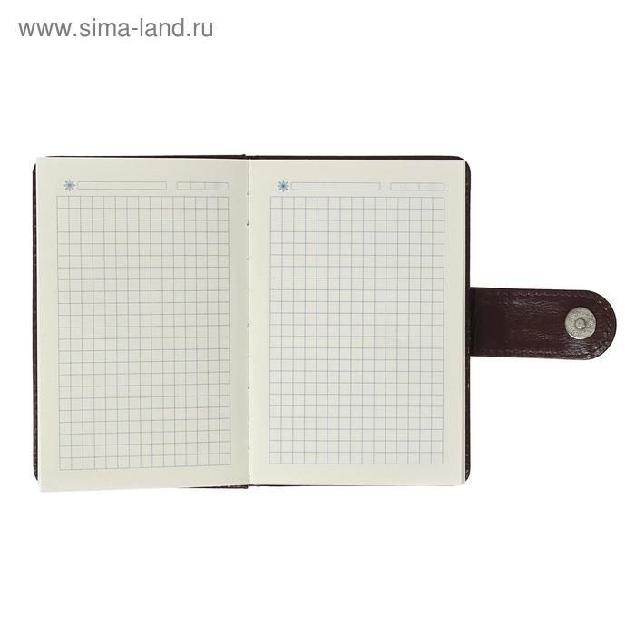 Ежедневник недатированный А6, 100 листов в клетку, с хлястиком, обложка ПВХ, МИКС Ежедневник недатированный А6, 100 листов в клетку, с хлястиком, обложка ПВХ, МИКС
