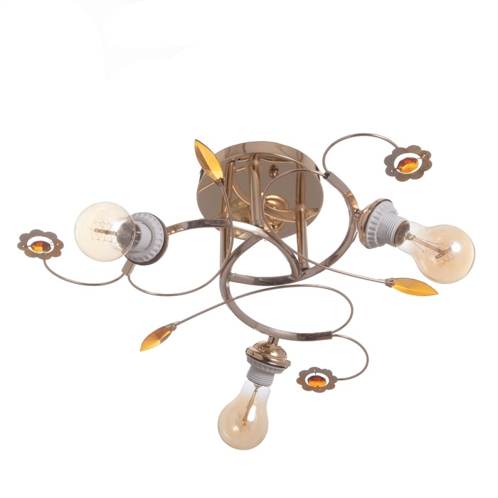 Люстра Люстра "Эбби" бп 3х40Вт Е27 Золото МОДЕЛЬ: 2612374