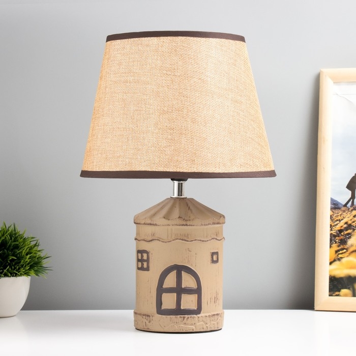 Настольная лампа  Настольная лампа "Мейзон" E14 40Вт коричневый 22,5х22,5х33,5 см RISALUX