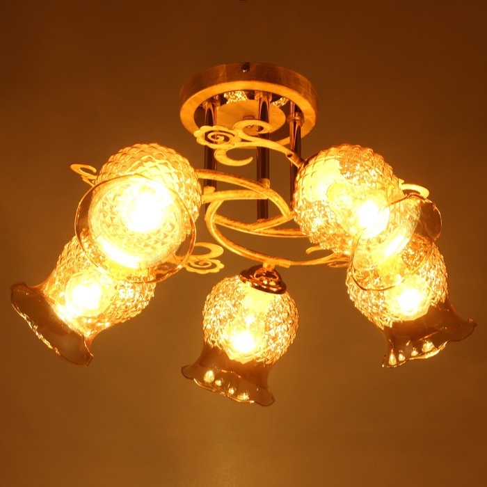 Люстра Люстра "Фрези" 5хЕ27 40Вт золото 58х58х28 см BayerLux