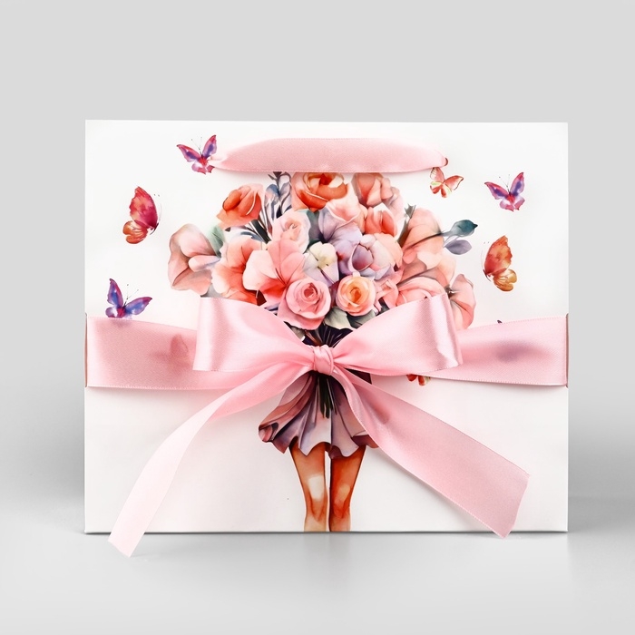 Пакет ламинированный с лентой «Расцветай», ML 27 х 11.5 х 23 см Пакет ламинированный с лентой «Расцветай», ML 27 х 11.5 х 23 см