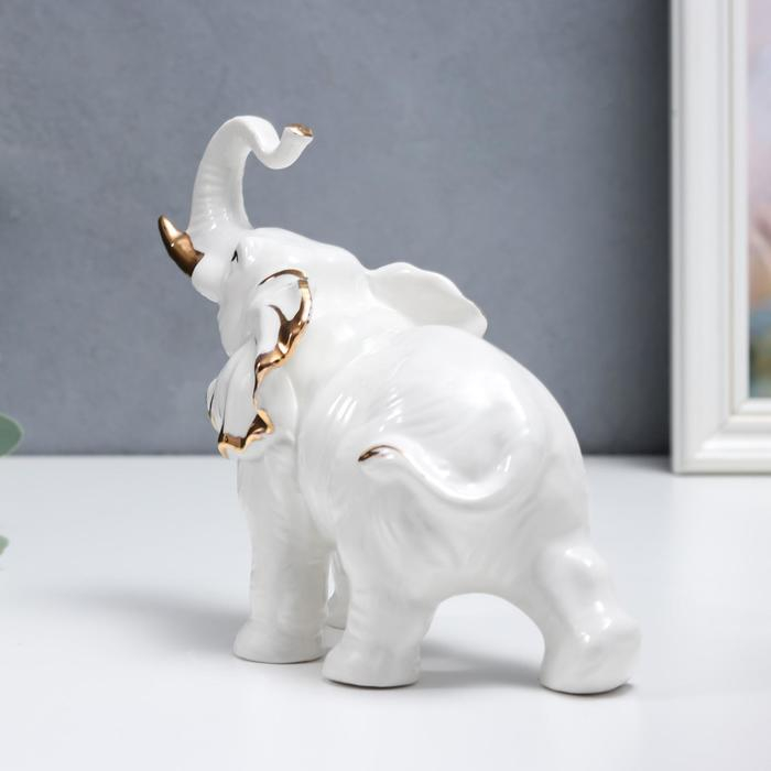 Сувенир керамика Сувенир керамика "Белоснежный слон" с золотом 17 см