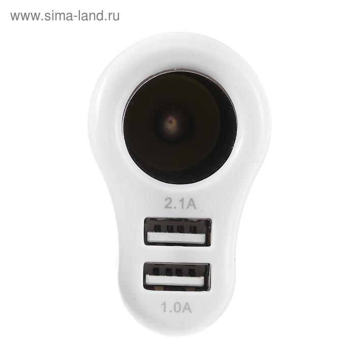 Разветвитель прикуривателя TORSO, USB 1 А / 2.1 А, 60 Вт, 12/24 В, микс Разветвитель прикуривателя TORSO, USB 1 А / 2.1 А, 60 Вт, 12/24 В, микс