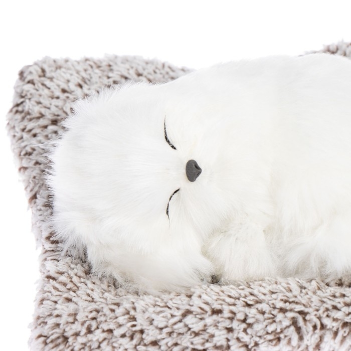 Игрушка на панель авто, собака на подушке, белый окрас Игрушка на панель авто, собака на подушке, белый окрас