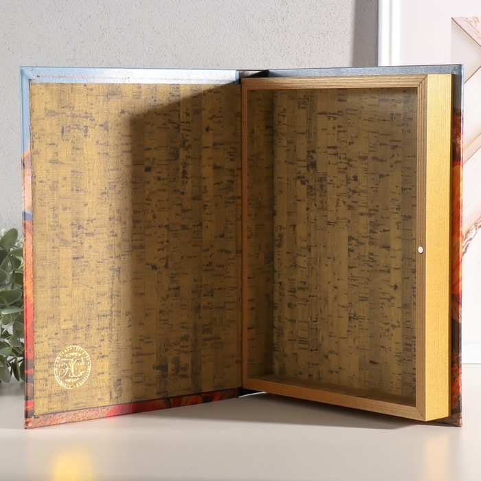 Шкатулка-книга дерево, кожзам Шкатулка-книга дерево, кожзам "Бесконечные горы" 28,5х22х4 см