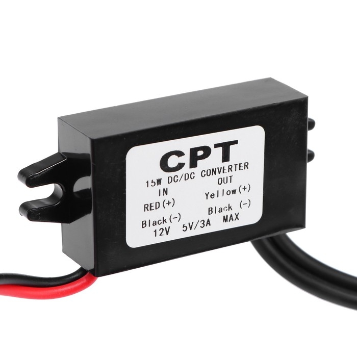 Преобразователь напряжения TORSO, 12 - 5 В, 2 USB, 3 А Преобразователь напряжения TORSO, 12 - 5 В, 2 USB, 3 А