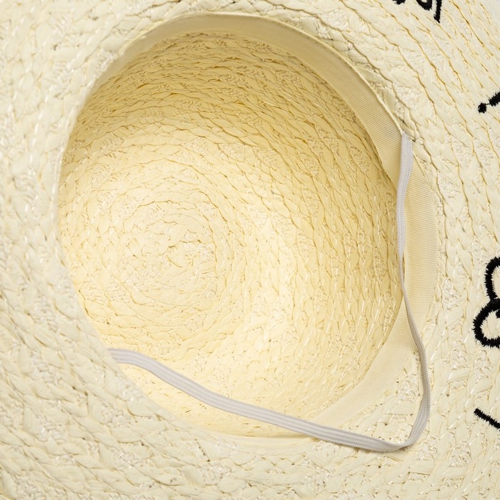 Шляпа женская Шляпа женская "Life is good", размер 54-56, цвет белый