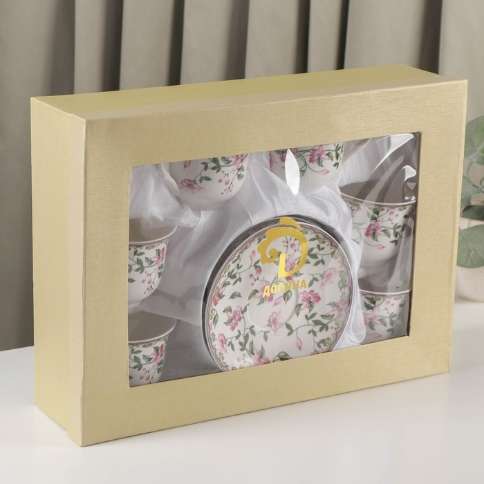 Сервиз фарфоровый чайный Доляна «Бланко», 12 предметов: 6 чашек 220 мл, 6 блюдец d=14 см Сервиз фарфоровый чайный Доляна «Бланко», 12 предметов: 6 чашек 220 мл, 6 блюдец d=14 см