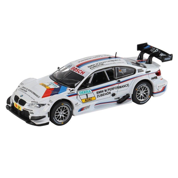 Машина металлическая BMW M3 DTM 1:32, инерция, световые и звуковые эффекты, открываются двери, цвет белый Машина металлическая BMW M3 DTM 1:32, инерция, световые и звуковые эффекты, открываются двери, цвет белый
