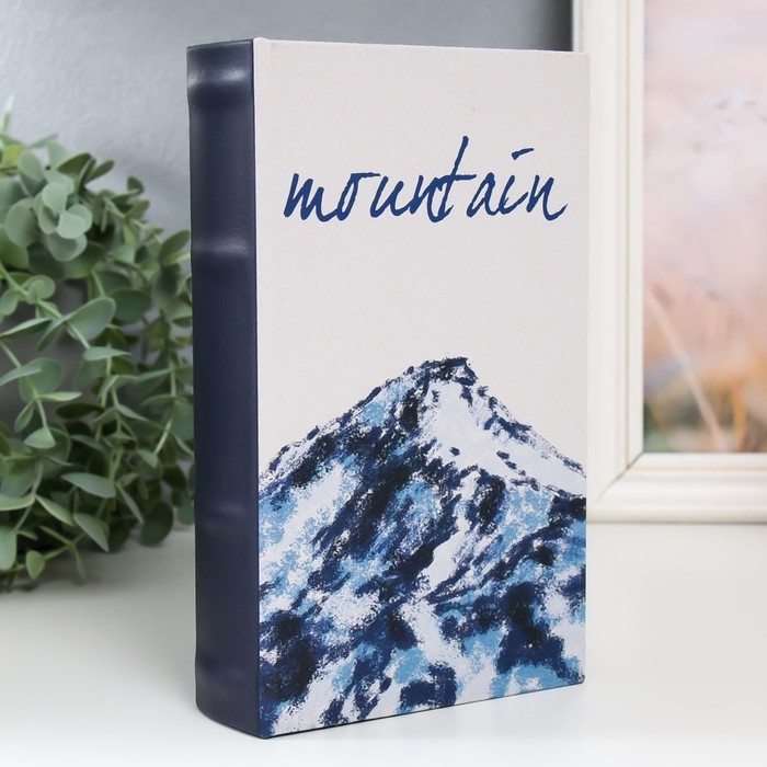 Сейф-книга дерево кожзам  Сейф-книга дерево кожзам "Горы" 21х13х5 см