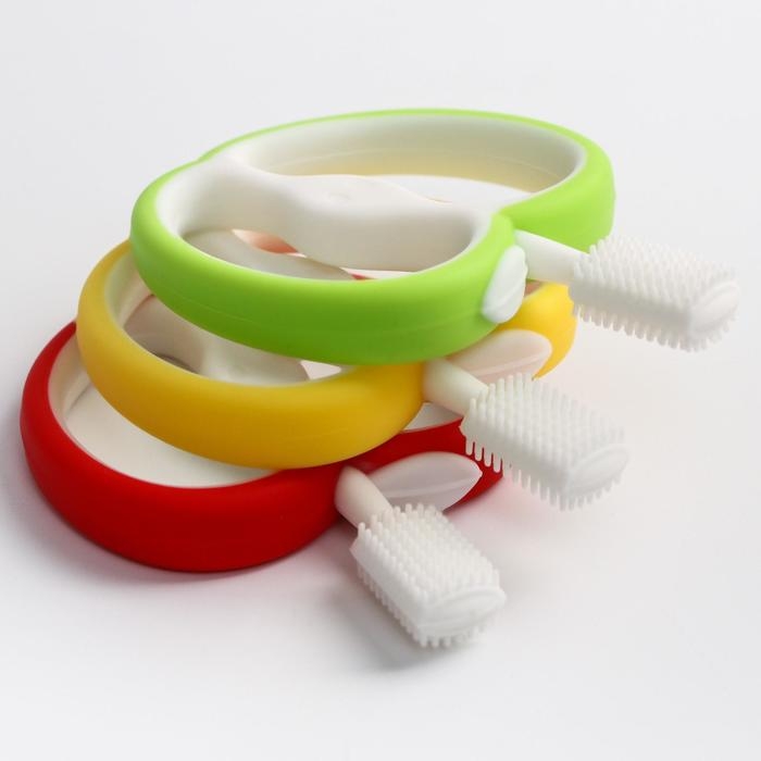 Прорезыватель силиконовый, массажер «Яблочко», цвет МИКС, Крошка Я