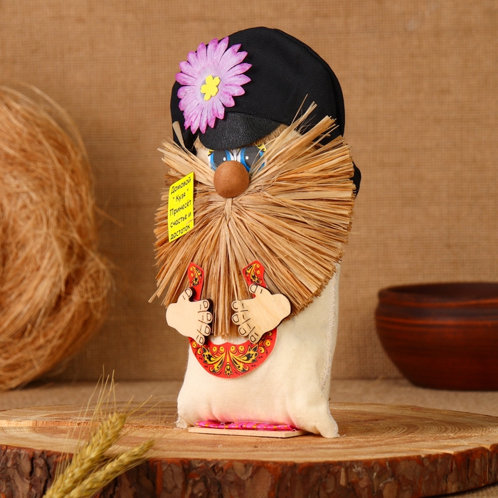 Оберег Оберег "Домовой с подковой на удачу", 20-21 см