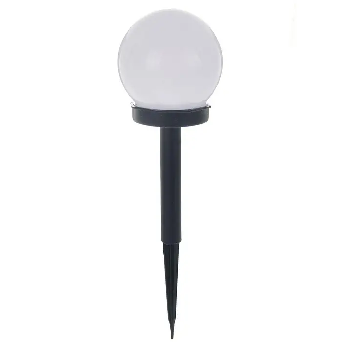 Садовый светильник &laquo;Малый шар&raquo;, уличный, на солнечной батарее, 10&times;32&times;10 см, 1 LED, свечение белое