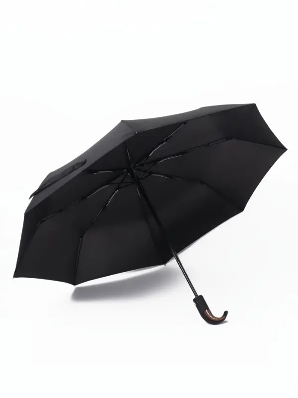 Зонт автоматический &laquo;Элеганс&raquo;, 3 сложения, 8 спиц, R=47/53 см, d=94 см, чёрный
