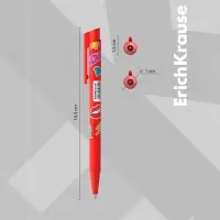Ручка шариковая автоматическая ErichKrause ColorTouch Sweet love, узел 0.7 мм, чернила синие, резиновый держатель, тонкое письмо, покрытие Soft Touch