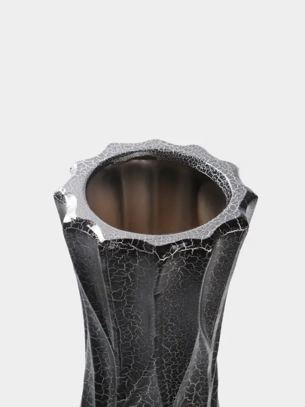 Ваза напольная керамика "Балфри" талия, 60х15 см, чёрный