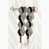 Невидимки для волос QF &laquo;Кэли&raquo;, набор 2 шт., грация, 6 см, серебро