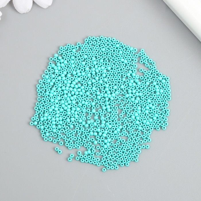 Бисер стекло 12/0  Бисер стекло 12/0 "Голубая вода" ровный №669 450 гр