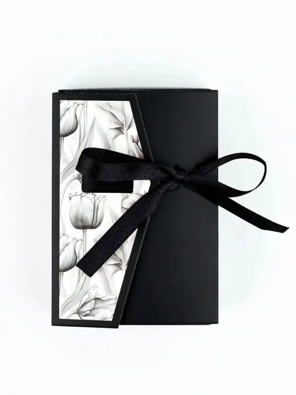 Коробка под бижутерию «Чёрно-белая», 12 х 8.5 х 3 см
