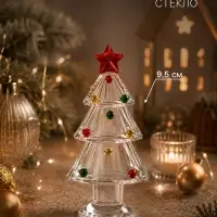 Фигурка стеклянная &laquo;Ёлочка с шариками&raquo;, 4.5&times;2.5&times;7.5 см